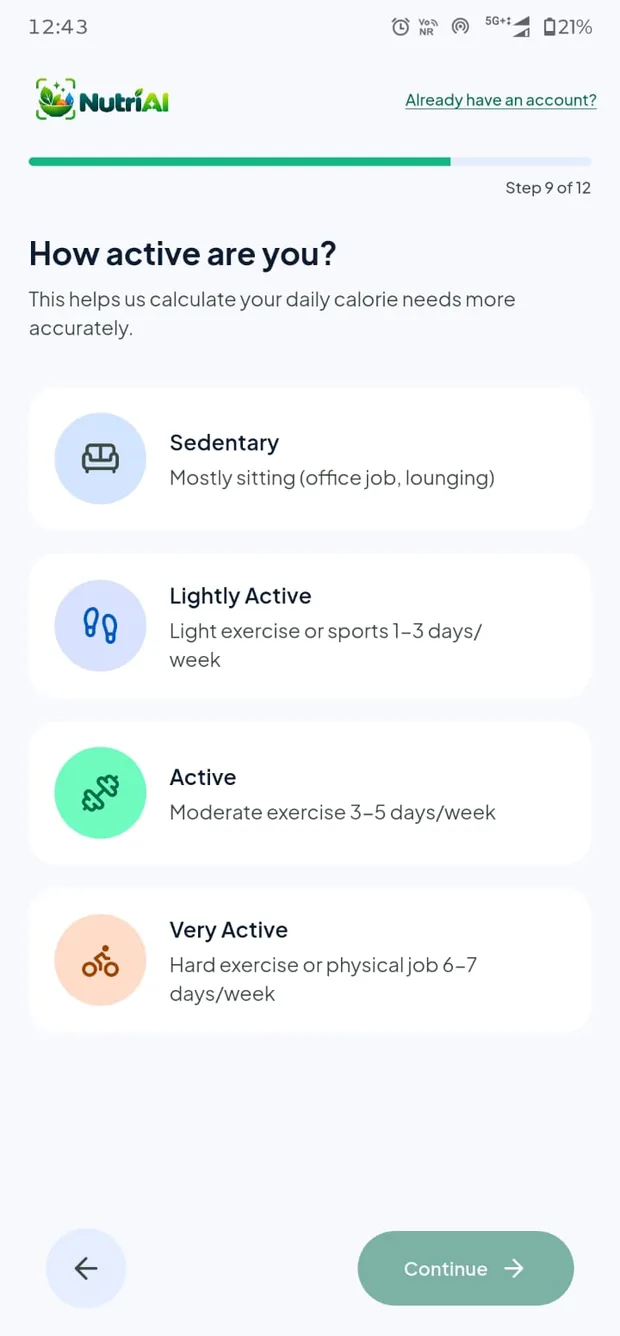 Activity level step